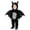 Black, variant on Baby Toddler Bat Kids Long Sleeve Hooded Romper Jumpsuit Unisex Halloween Outfit Party Clothes Size 3-18 Months
