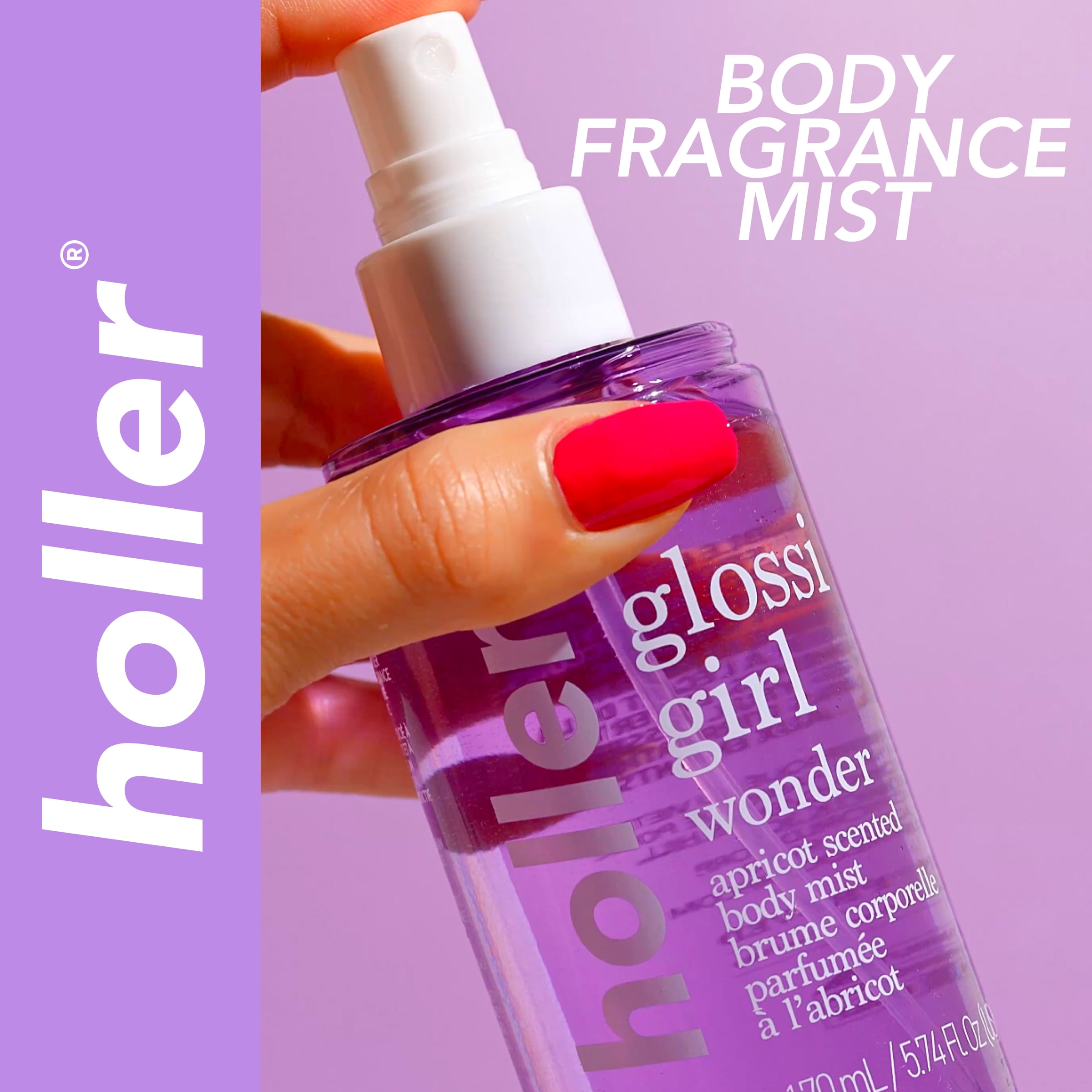 HOLLER Glossi Girl Wonder Apricot Scented Body Mist, 5.74 fl oz
