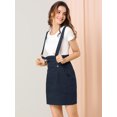 thumbnail image 2 of Falda Allegra K Tirantes Rectos Cintura Alta Traje Navidad Mujer Azul marino XS, 2 of 6