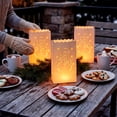 thumbnail image 4 of 10 Pcs Luminary Bags, Fire-Retardant White Paper Luminary Candle Bags, Snow Xmas Tree Pattern for Christmas Weddings Birthday Valentine's Day Halloween Party Decoration, 4 of 5