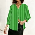 thumbnail image 2 of TaTaai Women's Fashion Spring And Summer Button Up Cardigan 3/4 Quarter Sleeve Jacket V-neck Top/shirt Gift, 2 of 6