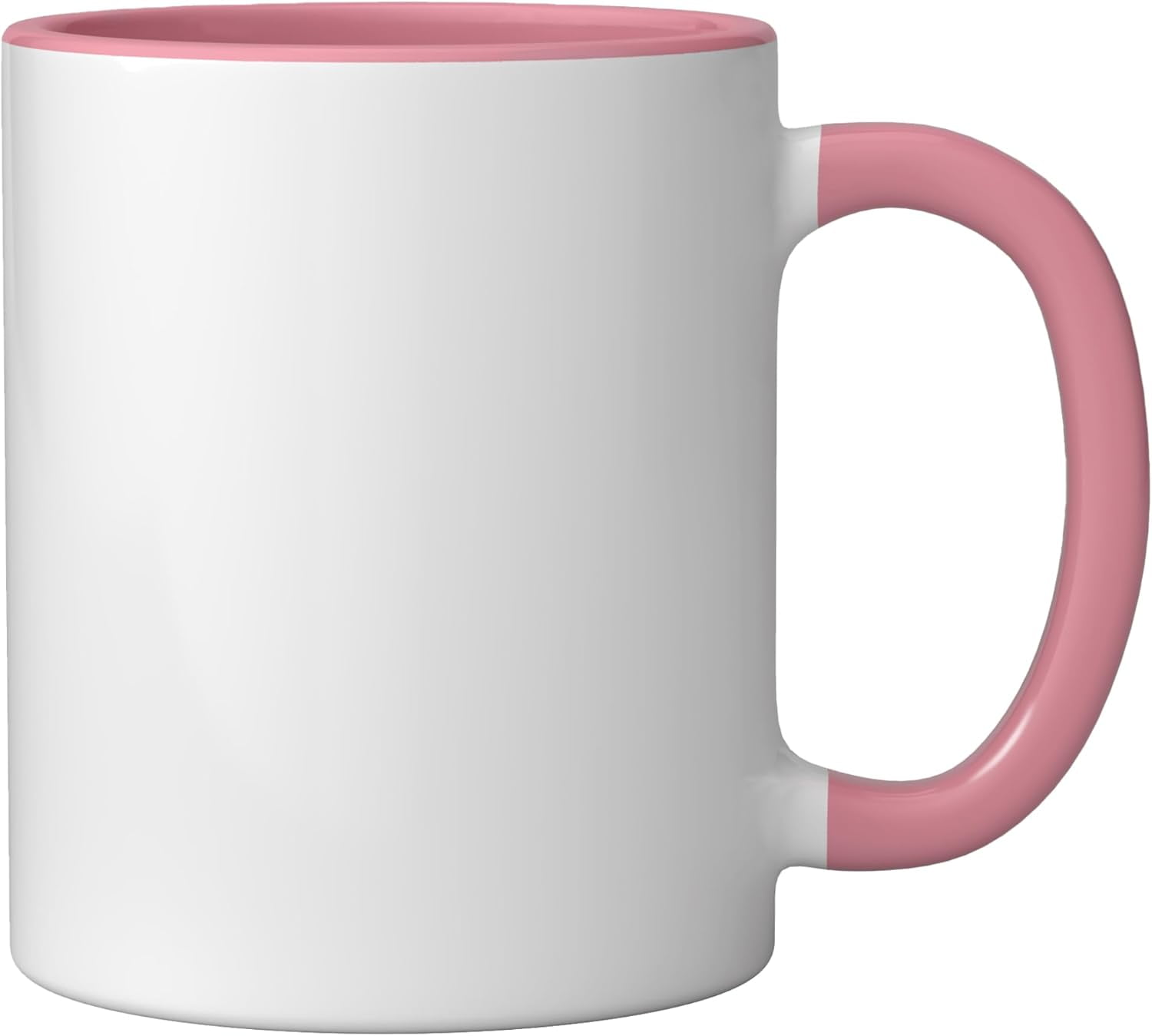JJEAN-Master Painter Old Man Easels Paint Brushes Ceramic Mug, Pink/White