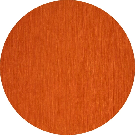 Ahgly Company Indoor Round Abstract Yellow Contemporary Area Rugs, 6' Round