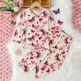 thumbnail image 2 of JUMEYU Big Girls Pajamas Long Sleeve Girls Tie Dye Fall Pajamas Long Sleeves 2-Piece PJ Set Cute Jammies Size 9-10 (Purple,9-10 Years), 2 of 4