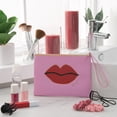 thumbnail image 5 of Ruby + Cash Glitter Lips Makeup Bag Cosmetic Pouch with Wristlet, Pink, 5 of 9