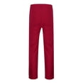 thumbnail image 5 of JTieacloth Men's Casual Solid Color Elastic Casual Business Pants Fashion Pants Men's Pants Cargo Pants for Men Red, 5 of 7