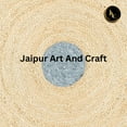 thumbnail image 5 of Jaipur Art And Craft Purple with Brown Border Indian Braided Reversible Eco Friendly Jute Area Rug (4x4 Sq Ft), 5 of 5