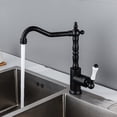 thumbnail image 3 of Kitchen Faucet Ergonomic Design, Solid Brass Construction Single Lever Design Kitchen Sink Faucet Mixer Tap One Hole Wet Bar Faucet Commercial Grade, 3 of 4