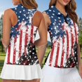 thumbnail image 5 of Aplkyhs Patriotic Matching Golf Shirts for Couple Moisture Wicking Golf Tank Top for Women Racerback Design Keep Cool in Hot Weather Breathable Fabric Lightweight, 5 of 6