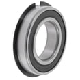 thumbnail image 1 of Rodamientos de bolas de ranura profunda 6006NR2RS Unique Bargains 30x55x13mm P5 con doble sello de goma lubricado 1 Pc Carro Patinete Patineta Rueda Universal Tonalidad Plateada Negra, 1 of 6