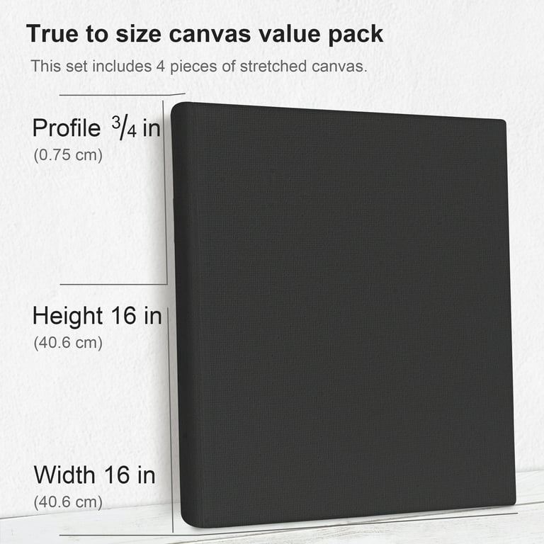 Phoenix Stretched Canvas for Painting 11x14 inch/7 Value Pack, 8 oz Triple Primed 5/8 inch Profile 100% Cotton White Blank Canvas, Artist Framed