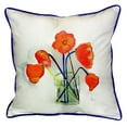 thumbnail image 2 of Betsy Drake HJ191 Poppies in Vase Throw Pillow- 18 x 18 in., 2 of 4