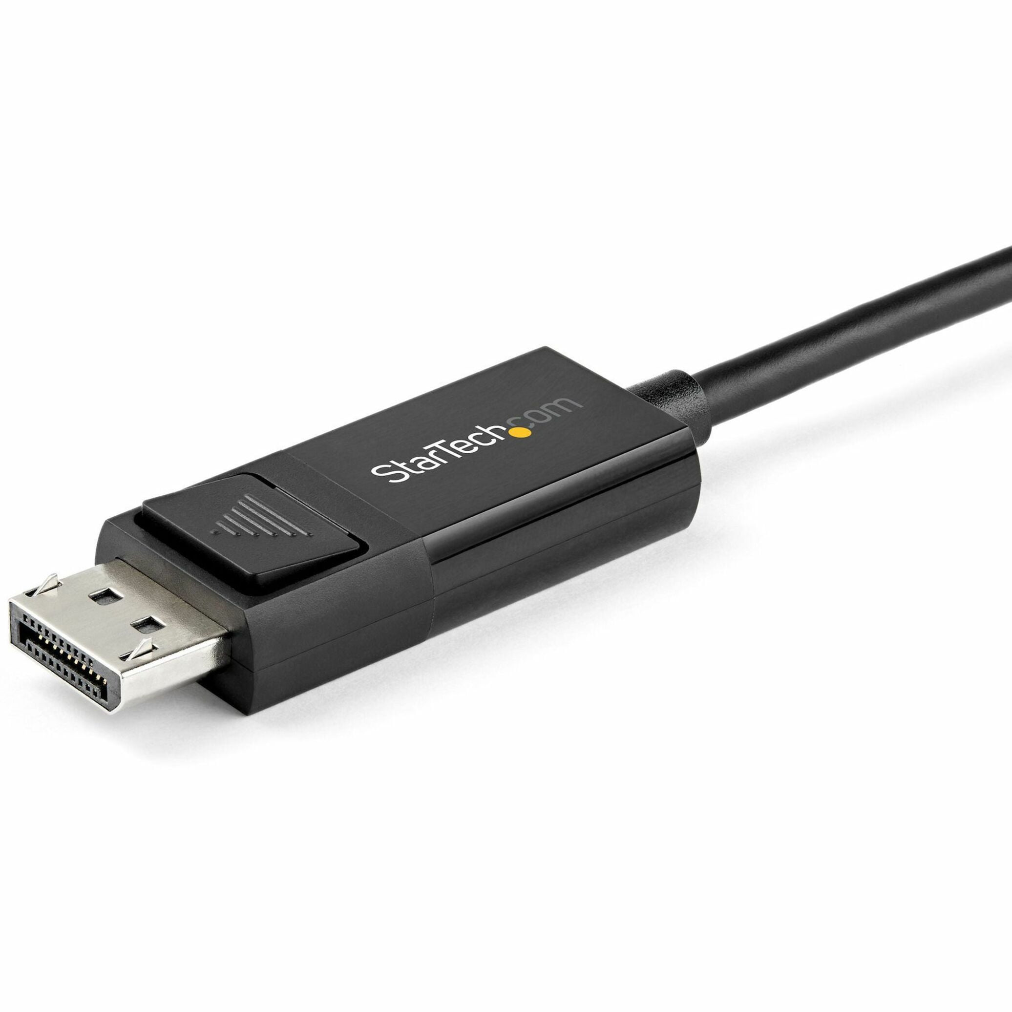 StarTech.com CDP2DP141MBD 3.3 ft. (1 m) USB-C to DisplayPort 1.4 Cable, Bi-Directional - Black