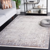 Safavieh Diamond Eva Distressed Polyester Area Rug, Beige/Gray Brown, 5'3" x 7'6"