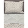 thumbnail image 3 of Damask Comforter & Sham Bedding Set, Classical Damask in Faded Colors Retro Vintage Style with Traditional Design Elements, 3 pcs Duvet Set Microfiber Filling Quilt, 5 Sizes, Cream Tan, by Ambesonne, 3 of 4