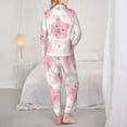 thumbnail image 6 of Goofa Cartoon Pig Printed Women’s 2 Piece Pajama Set Super,Pajamas Women's Long Sleeve Sleepwear Soft Button Down Loungewear Pjs Lounge Set Nightwear-Large, 6 of 9