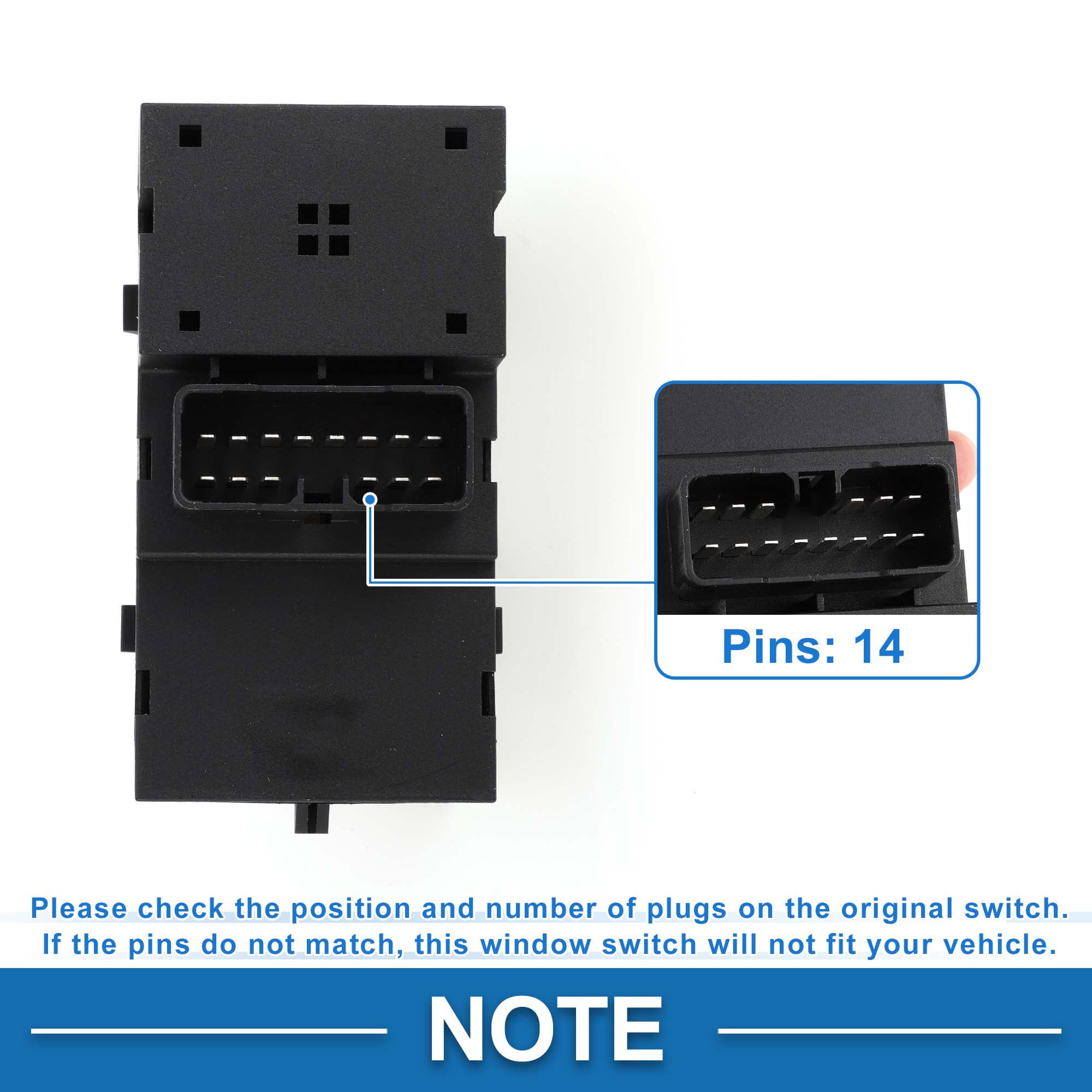 Unique Bargains Power Window Switch Window Control Switch for Chevrolet Sonic Trax Black
