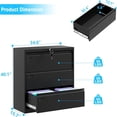 thumbnail image 3 of Ourlova 3 Drawer Lateral File Cabinet with 3 Drawers and Locks, 3 of 4