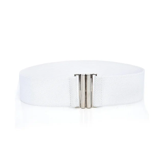 Cinturón ancho para mujer, cinturón, decoración de vestido, 2 piezas, blanco