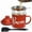 Red, variant on Bacon Grease Saver Container with Fine Mesh Strainer,1.36L Stainless Steel Oil Grease Saver with Lid & Spatula,White