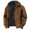 Brown, variant on Winter Jackets for Men Sherpa Lined Varsity Hooded Jacket Washed Classic Casual Distressed Trucker Coats