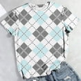thumbnail image 1 of Tops Sexy pour Femmes Mode Femmes Casual Manches Courtes Tops Col Rond Imprimé Tops Chemisier, 1 of 4