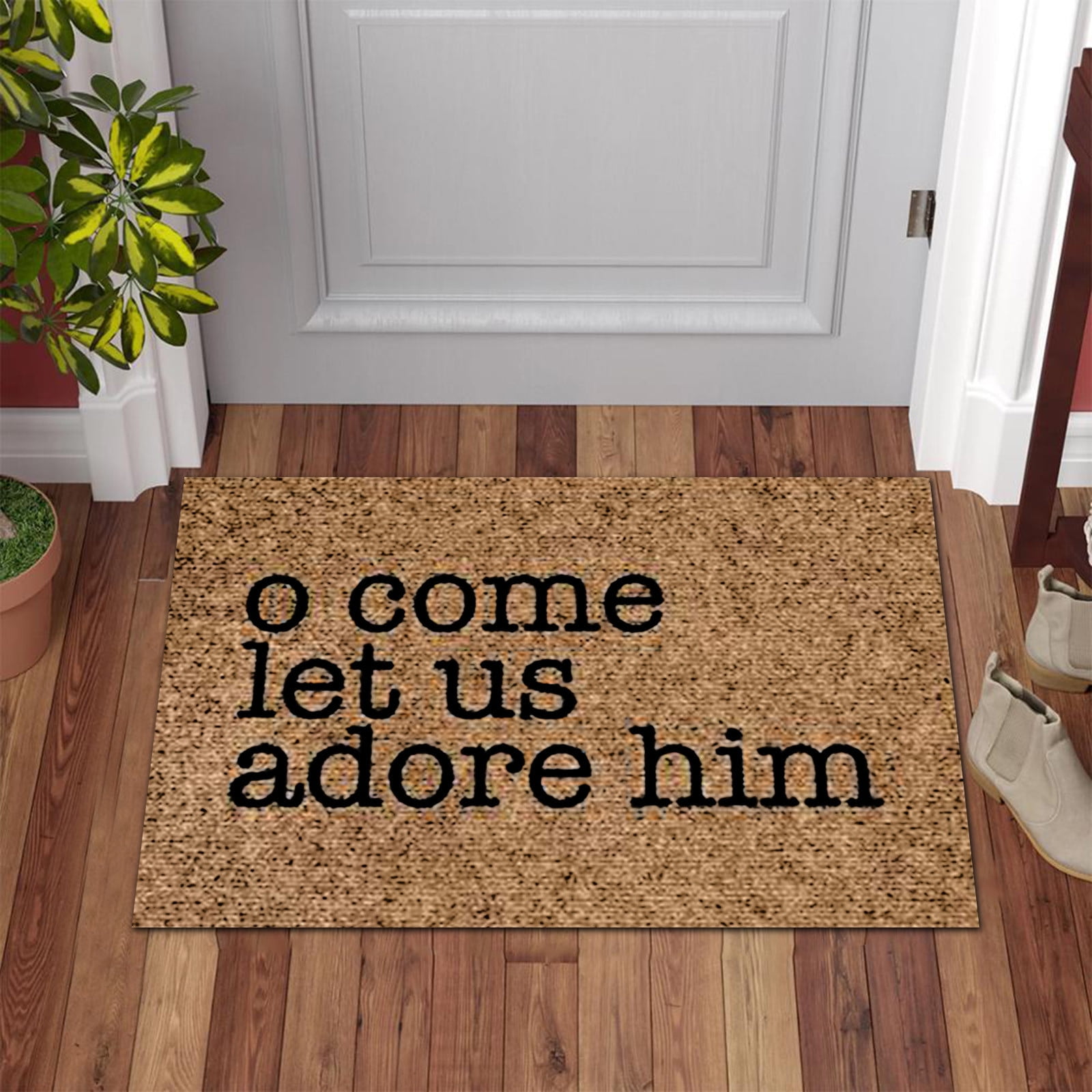 3D Letters Geometric Carpets Funny Diomand Welcome Home Door Floor Hallway 