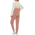 thumbnail image 3 of Fantaslook Womens Color Block Pajamas Crewneck Long Sleeve Lounge Sets Casual Jogger Outfits with Pockets, 3 of 7