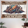 thumbnail image 6 of They Whispered To Her I Am The Storm Butterfly Cloud Vintage Tapestry, Retro Metal Sign Style Feminist Wall Decor for Bedroom Dorm, 6 of 7