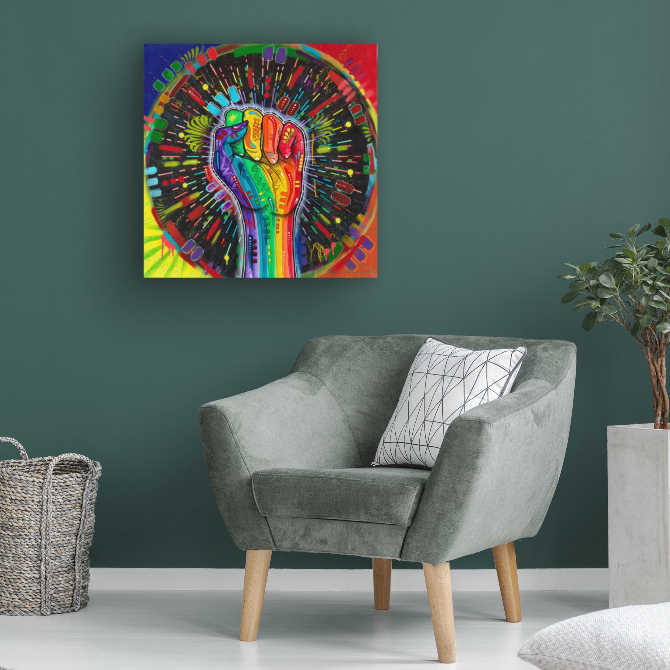 Canvas Wall Art - Dean Russo 'The Power of Unity' Wall Art for Living Room, Bedroom, or Office Décor by Trademark Fine Art - 14 x 14 Inches