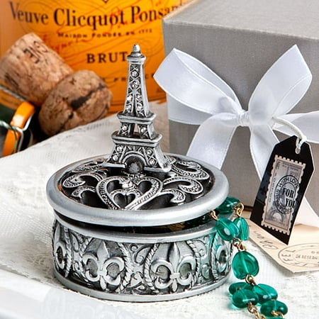 12 Eiffel Tower design curio box favors