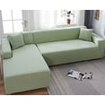 thumbnail image 1 of LAICAIW Super Stretch Sectional Couch Covers, L-Shaped Sofa Covers Softness Furniture Slipcovers Non Slip Pets Dogs Furniture Protector (Color : A, Size : 2 Seater(57in-72in)), 1 of 6