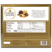 Ferrero Rocher Gourmet Hazelnut Milk Chocolate Gift Box, 42 Individually Wrapped Chocolates, 18.5 oz