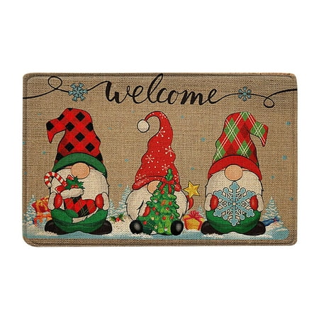 

Premium Christmas Gifts Funny Gifts Christmas Door Mat Cartoon Gnome Floor Mat Hallway Kitchen Foot Mat Soft