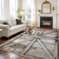 thumbnail image 2 of Countryside Idyllic Area&nbsp;Rug 6x9ft White Barn Door Farmhouse Art Non-Slip&nbsp;Washable Square&nbsp;Rugs Soft Felt Indoor Floor Mat for Bedroom Kitchen Living Room Bathroom, 2 of 9