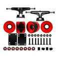 thumbnail image 2 of Almencla Accessoires de Planche à Roulettes 5 Pouces Camions de Planche à Roulettes Démarreur Entretoises Roulements Abec-11 Planche à Roulettes Longboard pour Extérieur Transparent Rouge, 2 of 8