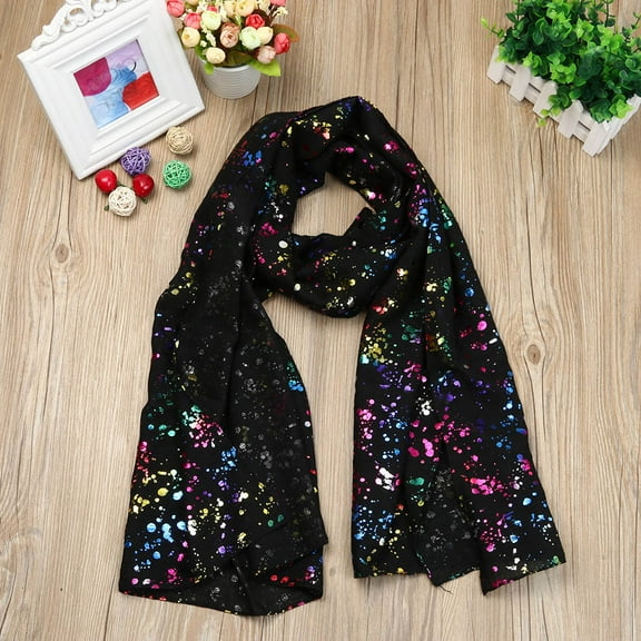 Lroveb Scarf for Women Lady Bronzing Print Long Wrap Womens Shawl Pashmina Stole Scarf Scarves Scarves