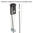 thumbnail image 5 of Uxcell 9.8 Inch Wire M10 Lamp Pipes 3.47 Inch Height Candelabra Base E12 Bulb Socket 3 Pack, 5 of 6