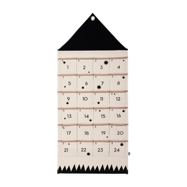 Calendario de Adviento con 24 bolsillos, bolsa de almacenamiento para colgar en la pared, decoración navideña multiusos de 24 días para dormitorio