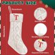 thumbnail image 5 of Medias navideñas con iniciales, 45 cm, grandes, bordadas, con monograma, de punto cable, para la familia, regalos para fiestas navideñas y decoración para chimenea., 5 of 7