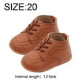 thumbnail image 2 of PUsoft soled wedding shoes Toddler walking shoes and leather loafers Rubber-coffee-11.5cm, 2 of 5