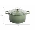 thumbnail image 3 of Olla holandesa redonda de hierro fundido esmaltado Crock-Pot Artisan, 7 cuartos, color verde pistacho, 3 of 3