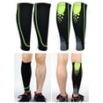 thumbnail image 1 of Basketball Football Calf Brace Portable Leg Support Sleeve Running Jogging Fitness Compression Sock Protector Accessory Black Green L, 1 of 8