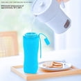 thumbnail image 5 of Ruizzi Blue Collapsible Silicone Water Bottle, BPA-Free Leak-Proof Foldable Travel Bottle with Lanyard for Hiking, Gym & Camping, 5 of 7