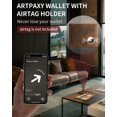 thumbnail image 4 of Billetera Artpaxy de piel plegable con bloqueo RFID con soporte AirTag, 4 of 9