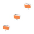 thumbnail image 3 of Wisewang Wall Charger 3 Port Plug Small Compact USB Power Adapter Safe Phone Charging Cell Phones Cameras Socket Mobile Orange 3Set, 3 of 6