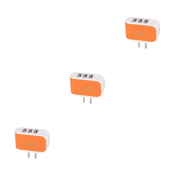 Methold USB Universal de 3 puertos para teléfono móvil, de enchufe europeo/estadounidense, adaptador de de pared de viaje, Type7 NO7