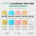 thumbnail image 5 of NOGIS 5 Pcs Glow in The Dark Yarn(Each 50yd),DIY Glow Yarn for Knitting Luminous Yarn for Crocheting Sewing Supplies for Crocheting for DIY Arts, Crafts & Sewing Beginners (Colors B), 5 of 7
