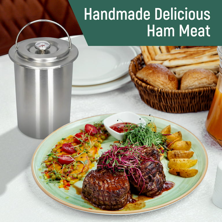 Ham Maker Ham Maker Meat Press Stainless Steel Meat Press Ham Maker Ham  Maker Stainless Steel Healthy Homemade Deli Meat Press Kitchen Bacon Boiler  Pot Pan Stove With Thermometer 