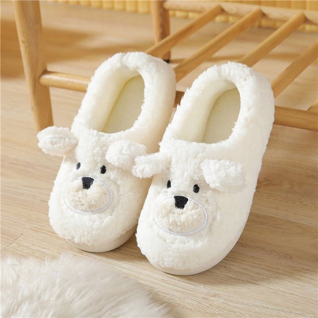 Zapatillas de invierno de algodón para mujer con terciopelo para uso doméstico, suela gruesa, impermeables, posparto y confinamiento, 24,5cm